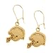 14K Yellow San Diego Chargers NFL Logo Dangle Earrings