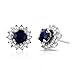 1.00ct TW Genuine Blue Sapphire Stud Earrings with title=