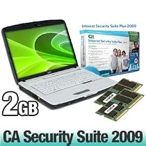 Acer Aspire AS5315-2698 Laptop Computer Bundle -Intel Celeron Processor 560 2.13GHz, 802.11b/g WLAN, 120GB HDD, DVDRW, 15.4" WXGA, Webcam, Vista Home Premium with CA ISS 2009, 2x1024MB DDR2 RAM