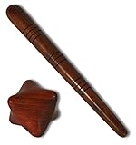 2 Wooden instruments for massage, stick foot + cube for hands, imported from Thailand (14305+306)