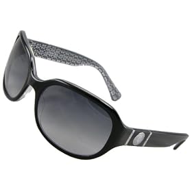 Coach Sunglasses, Patricia S440, Black Frame  Fade Grey Lenses  Silver Detail