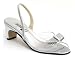 Onex Women's Bulgaria Silver Rhinestone Sling Sandals