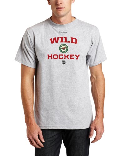 NHL Minnesota Wild Authoritative Athletic Grey Short Sleeve Tee (Athletic Grey, Small)