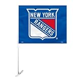 NHL New York Rangers Car Flag with Wall Brackett