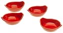 Emile Henry Miniature Creme Brulee Dishes, Set of 4, Cerise Red