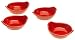 Emile Henry Miniature Creme Brulee Dishes, Set of 4, Cerise Red