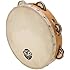 CP378 8" Wood Tambourine, Headed, Single Row Jingles