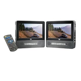 DUAL SCREEN 7" PORTABLE DVD PLAYER
