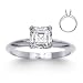 2.00 Carat Asscher Cut Solitaire Diamond Engagement Ring in 18k White/Yellow Gold