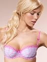 La Senza Girly & Gorgeous ruched ribbon check bra