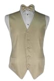 Tuxedo Vest - Venetian Collection Light Champagne with Coordinating Bowtie