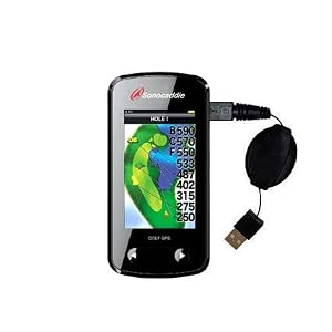 Retractable Usb Cable For The Sonocaddie V500 Golf Gps With Power Hot Sync And Charge Capabilities - Uses Gomadic Tipexchange Technology