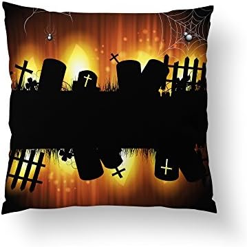 Tombstone Pillow | Tombstone Decor | Graveyard Pillow | Halloween Party - Throw Pillow Cover | 14x14 | 16x16 | 18x18 | 20x20 | 26x26 |