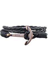 High Quality Leather Anchor Bracelet for Men and Women-Durable Leather Bangle-Unisex Fashion Jewelry