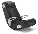 MusicRocker Modell SUPERGAMER Schwarz (Multimediasessel, Soundsessel, Gaming Chair, Sound Chair, Stereo 2.1 System)