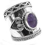 Sterling Silver AMETHYST Armour Ring