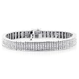 Sterling Silver 1.0 carat Diamond Bracelet- Size 7