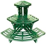 from Great Ideas / eshopdeals4u Great Ideas 3-tier Corner Etagere Potted Plant Display Stand - Quarter Circle For Indoor & Outdoor Garden Use - Ideal For Flowerpots And Shrubs In Pots