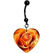 Heart Love Rose Belly Ring