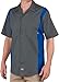 Dickies Occupational Workwear LS524CHRB 3XL Polyester/Cotton Men's Short Sleeve Industrial Color Block Shirt, 3X-Large, Dark Charcoal/Royal Blue