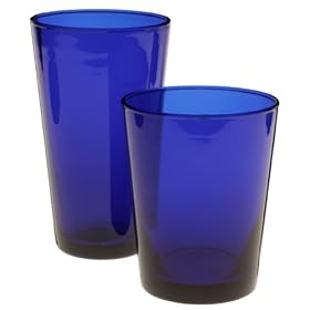 Libbey 16-Piece Colbalt Flare Glassware Set