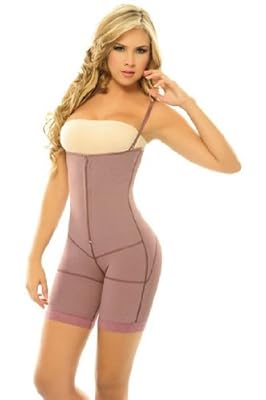 Bodysuit Postpart midthigh girdle in powernet latex Straight back. Slimming Body Shapers Waist Cincher Reducer Clothing Fajas Colombianas
