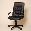 DESIGN EXECUTIVE CHAIR LEATHER-TEX office stool C43 black