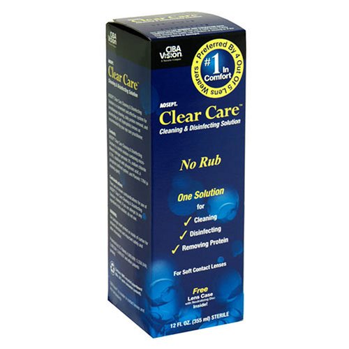 CIBA Vision Clear Care Cleaning & Disinfecting Solution, 12 fl oz (355 ml)