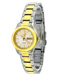 Seiko Womens SYMD90 Two Tone Stainless Steel Analog with White Dial Watch