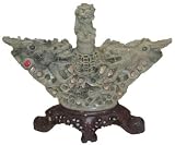 Fu dog incense burner - carved stone