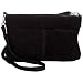 Maxam(tm) Solid Genuine Suede Leather Clutch (Burgundy)