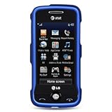 Premium Rubberized Hard Crystal Snap-on Case Cover for LG Prime GS390, Blue ....