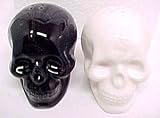 Black & White Ceramic Skull Salt & Pepper Shakers