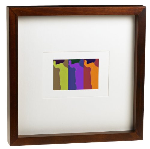 Burnes of Boston LL2733  Level Line 12x12 Linear Walnut Shadow box