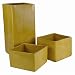 Square Vase Glaze Color / Size: Brown Stripe / Medium