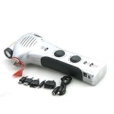 Emergency Crank Flashlight Radio Cellphone Charger Life Hammer, Seat Belt Cutter, Escaping Tool for Automovite, 3110