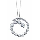 0.50Ct Diamond Whirlwind Journey Pendant Necklace