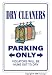 DRY CLEANERS ~Sign~ parking signs cleaning cleaner gift