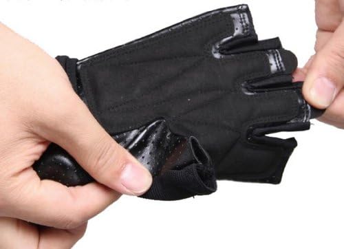 Wolfy Mens GYM Fitness Body building Weightlifting Gloves Color Black Size M