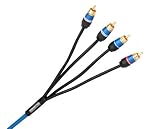 Monster MPC I204 4C-3M Low Noise 4-Channel Car Stereo RCA Cables (3 meters)
