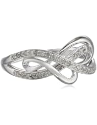 Sterling Silver 1/4cttw Diamond Heart Ring