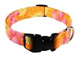 Orange Hawaiian Small Designer Dog Collar