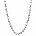3mm Solid .925 Sterling Silver Military Ball Chain Necklace, 30 inches