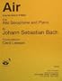Air From Suite in D Major for Alto Saxophone and Piano