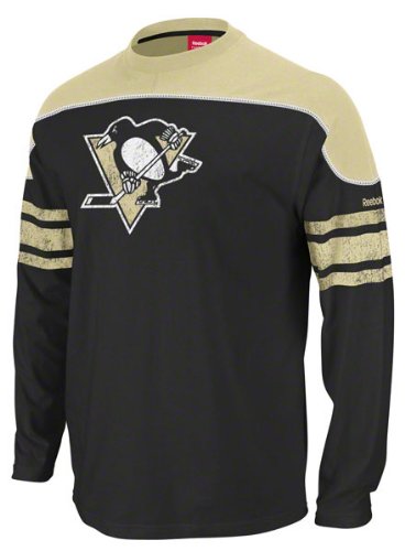 NHL Men's Pittsburgh Penguins Shootout Team Long Sleeve Tee (Black, XX-Large)