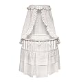 Elegance Round White Bassinet with White Eyelet Bedding