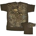 MIAMI INK PREMIUM "DEATH BEFORE DISHONOR" Fine Woven Brown Licensed Tee