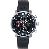 GV2 by Gevril Stadium Chrono Mens Volmax Valjoux 7750 Rubber Strap Watch - Black by Gevril