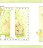 Pastel Lime Gingham Wallpaper Border
