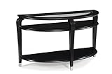 UPC 788093086599 product image for Magnussen T1946 Harper Wood and Glass Demilune Sofa Table | upcitemdb.com